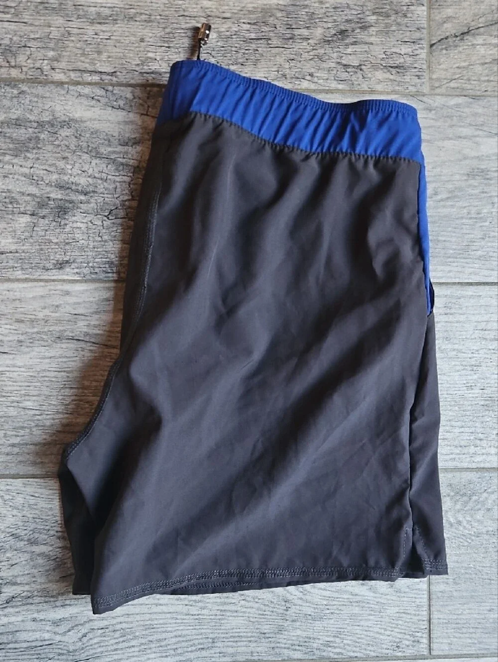 Men's Two-Tone Gray and Royal Blue Athletic Shorts